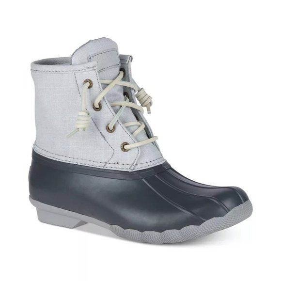 SPERRY Women's Saltwater Duck Booties in Grey / Grey - Size 6 - Picture 5 of 5